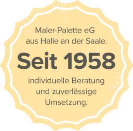 Maler-Palette Halle eG Seit 1985 Logo
